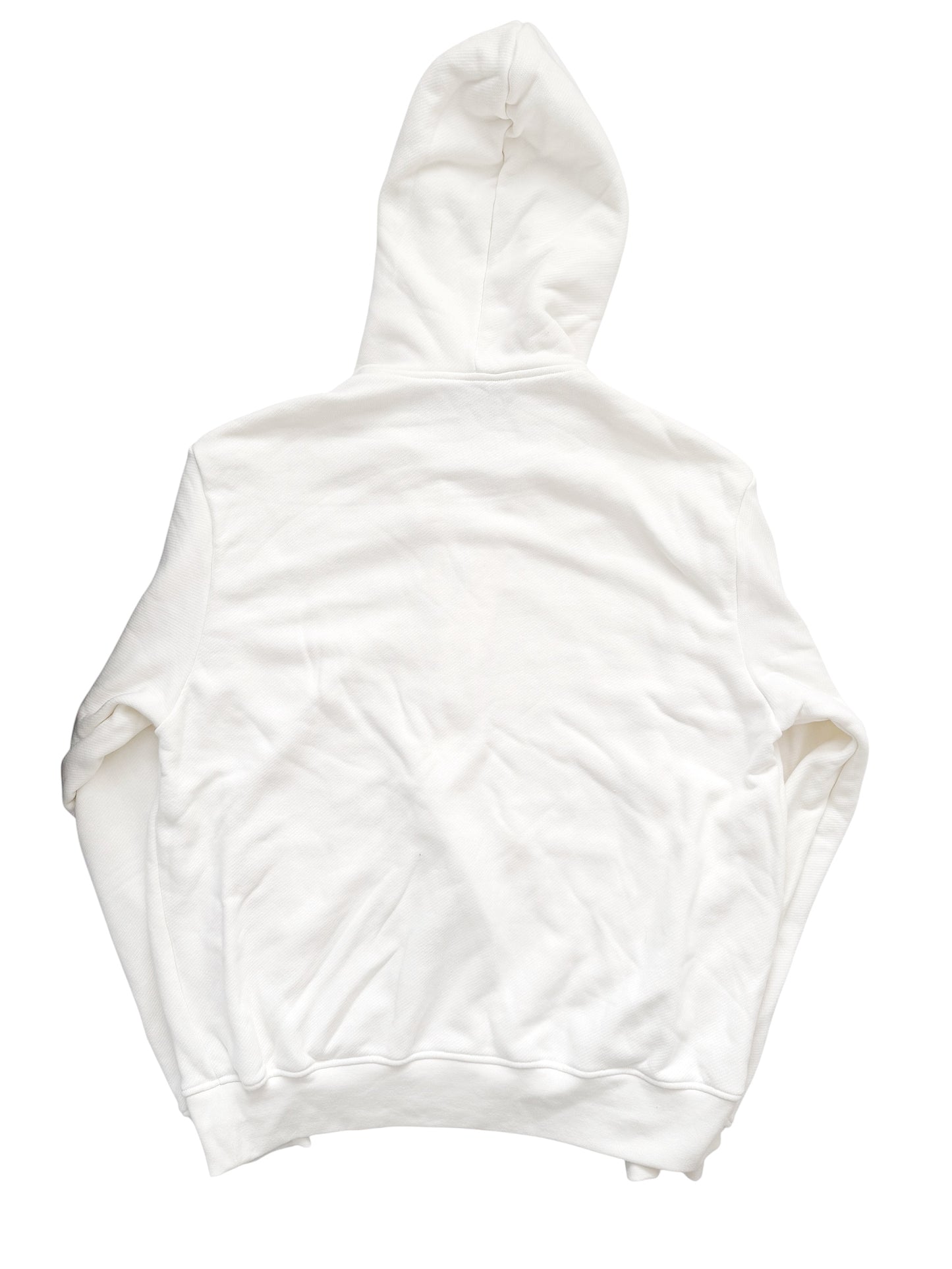 Zip Logo White Hoodie