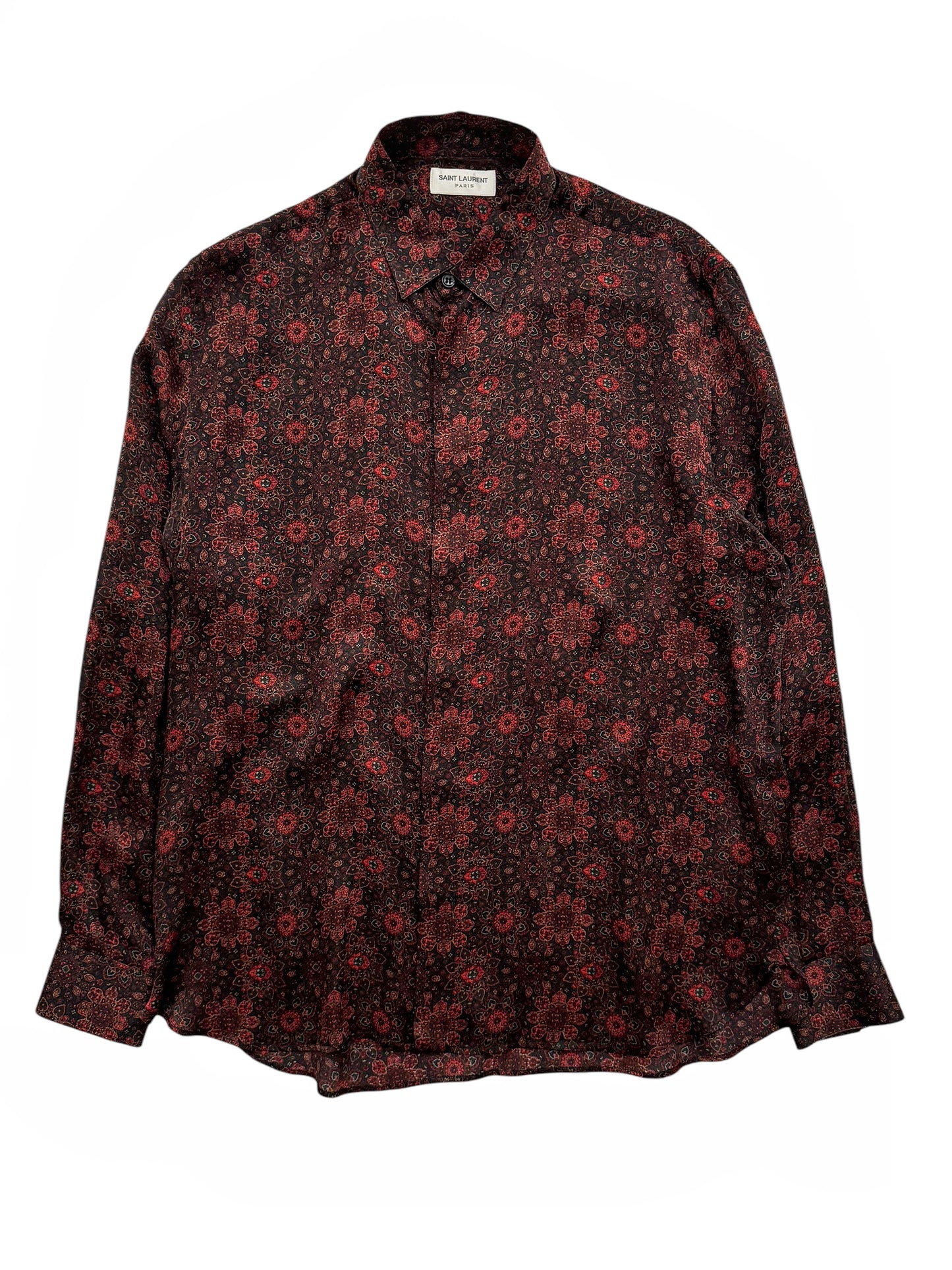 Paisley Silk Red Shirt