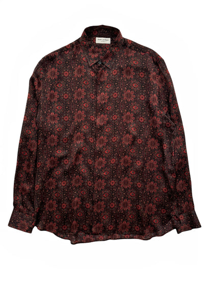 Paisley Silk Red Shirt