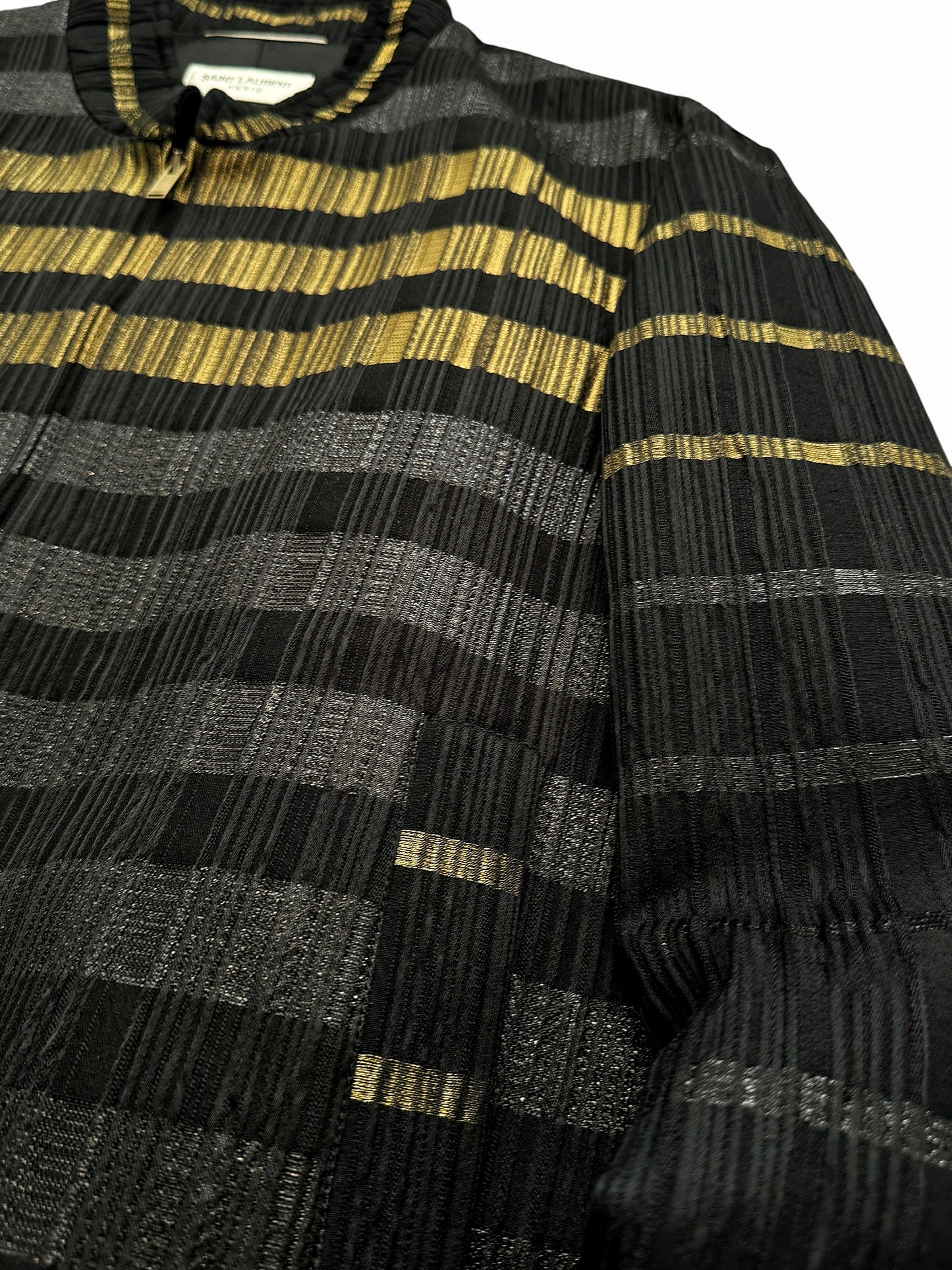 2019 Gold Metallic Stripe Teddy Varsity