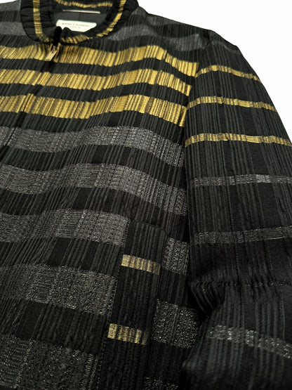 2019 Gold Metallic Stripe Teddy Varsity