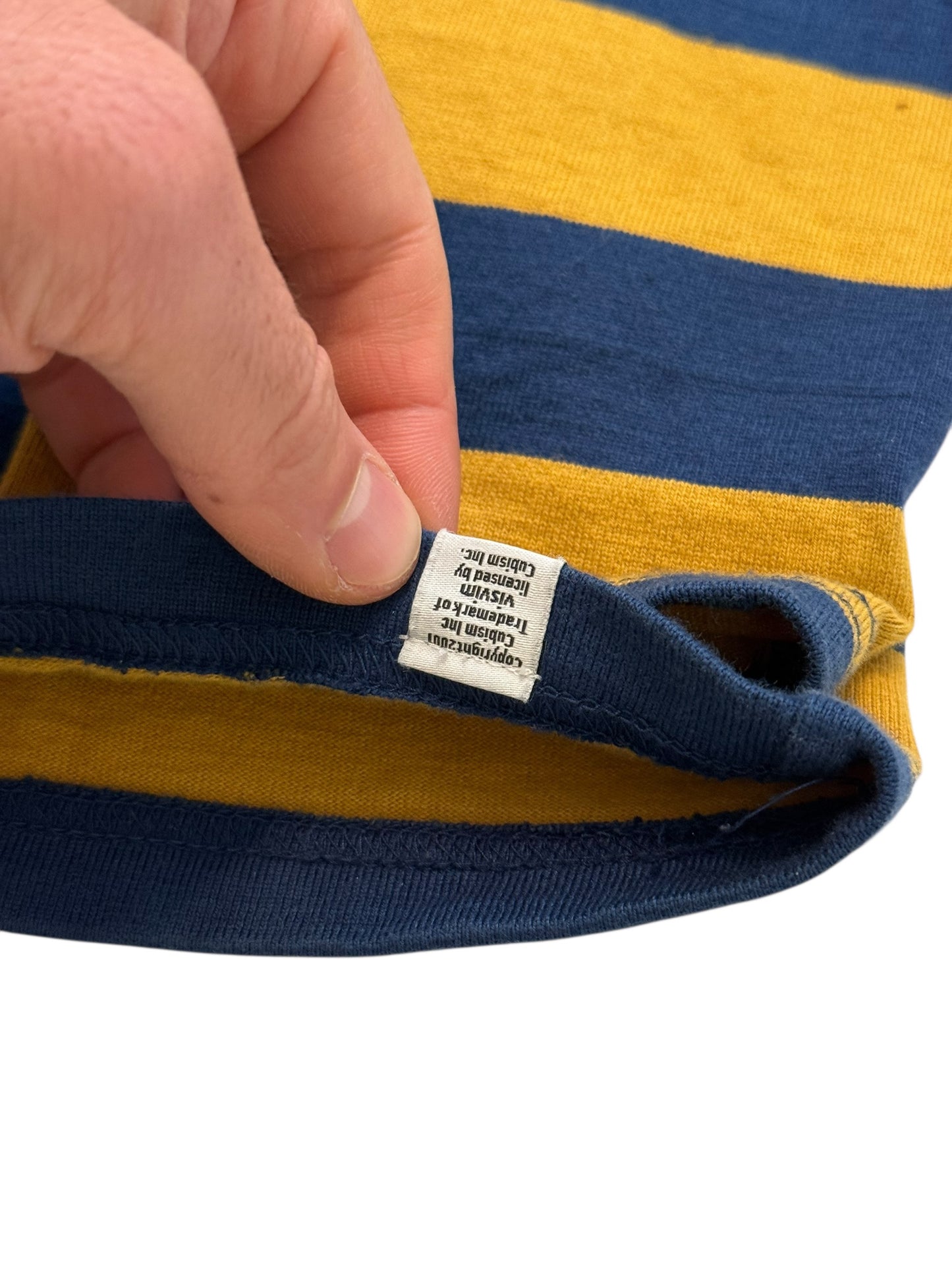 Mustard Navy Stripe Border Crew