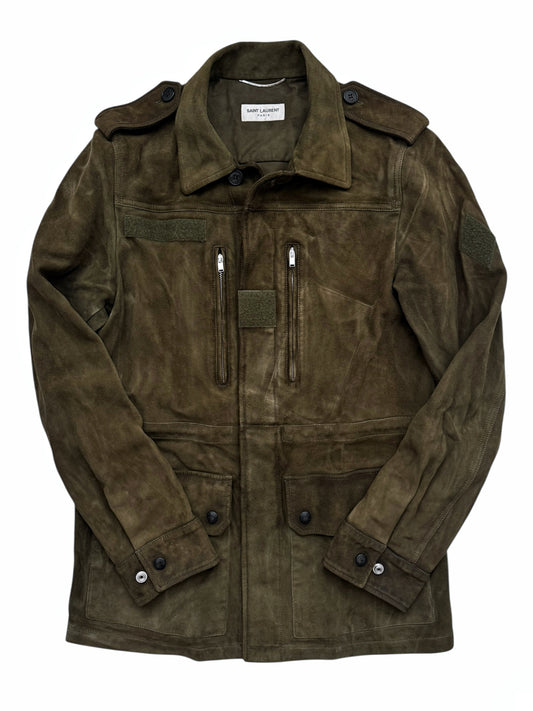 2016 Hedi Era Goat Leather Military Jacket