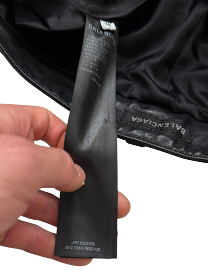 Leather Straight 5-Pocket Pant