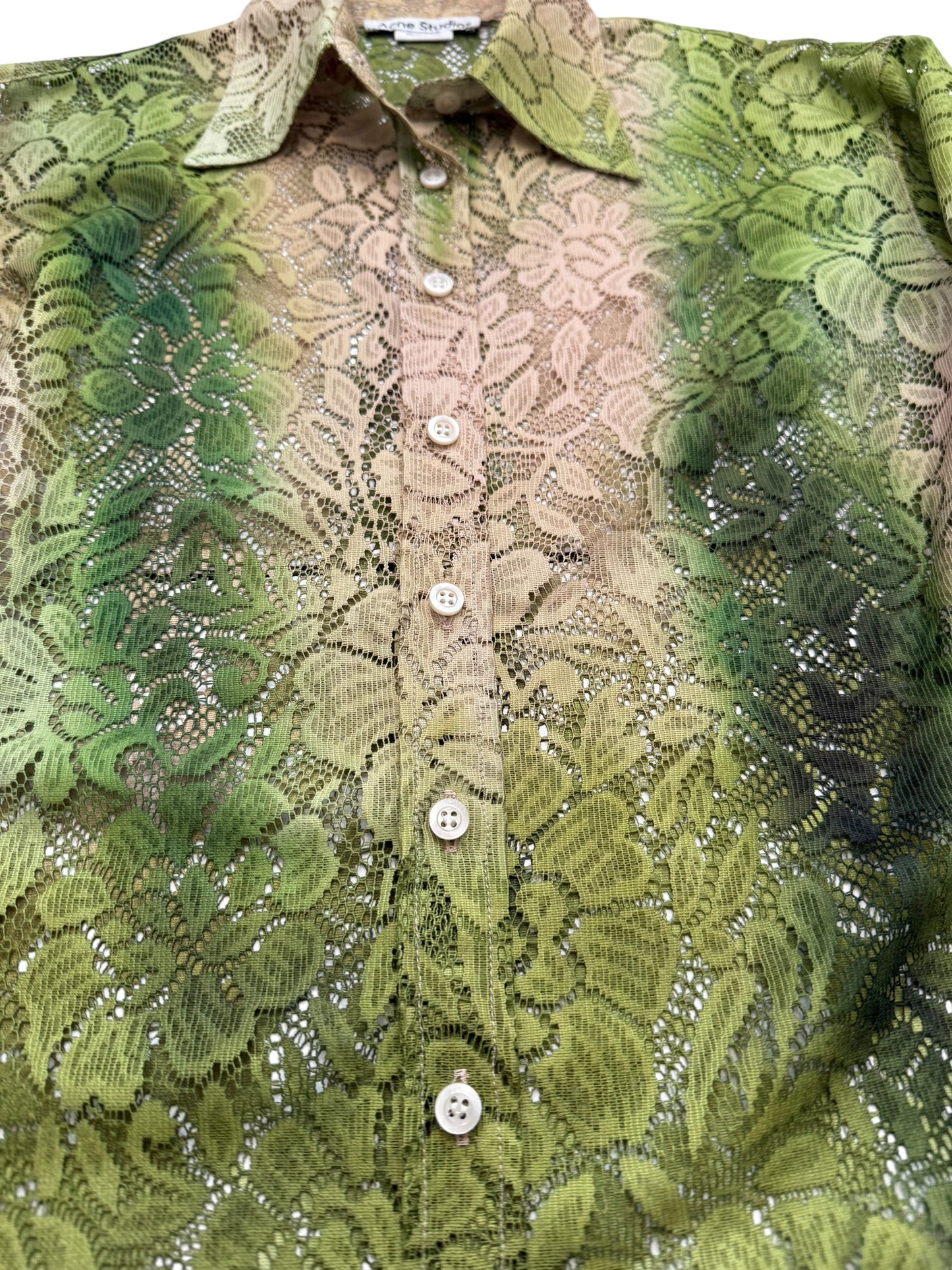 Foliage Mesh Button Shirt