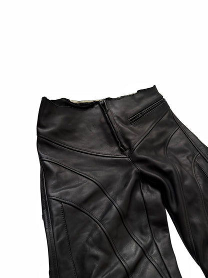 2024 Raw Waist Biker Moto Leather Pants