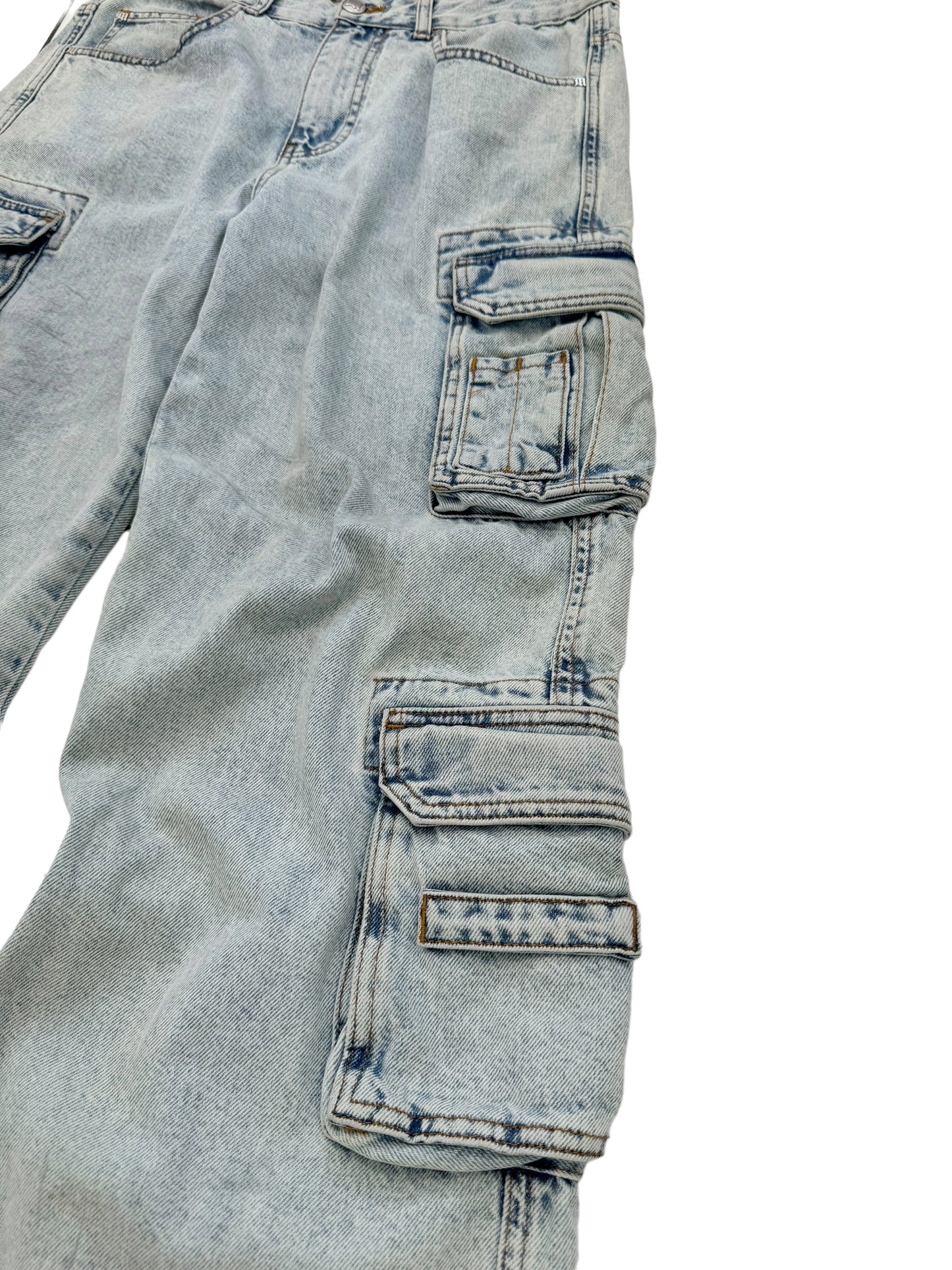 Grunge Wash Denim Cargo