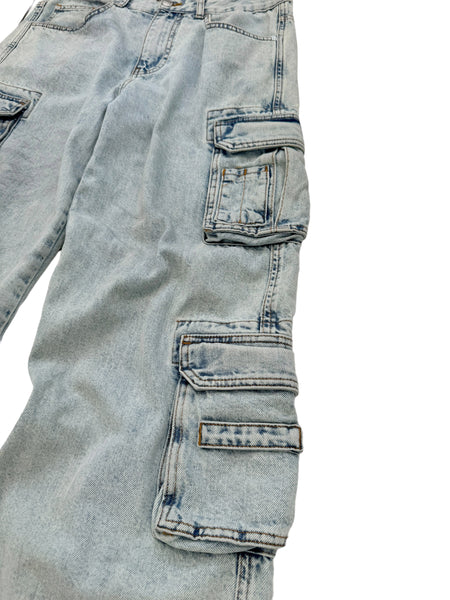 Grunge Wash Denim Cargo