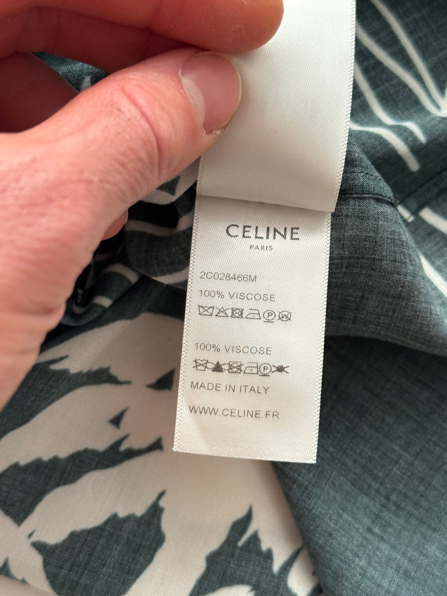 Viscose Palm Tree Long Sleeve Shirt