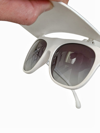 Visor Shield White Sunglasses