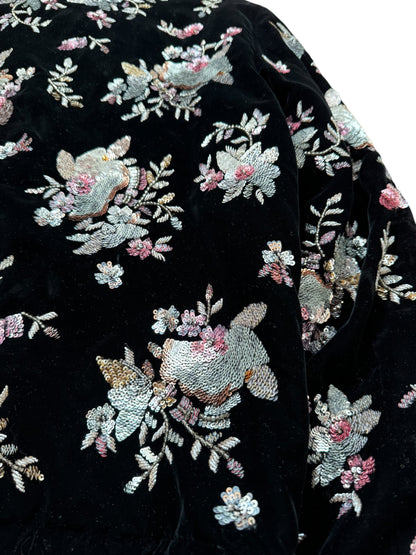 2019 Runway Velvet Sequin Teddy Bomber Jacket