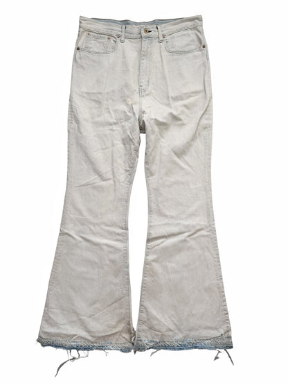 2024 Distressed Bleached Flare Skater Denim