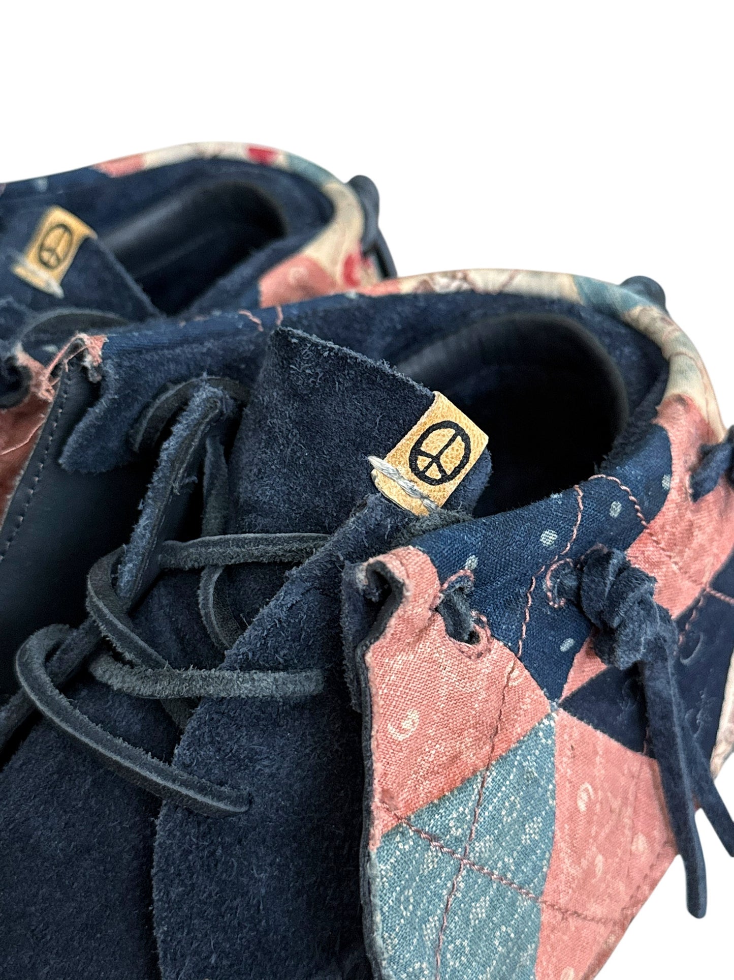 FBT Blue Geo Suede Boro Patchwork