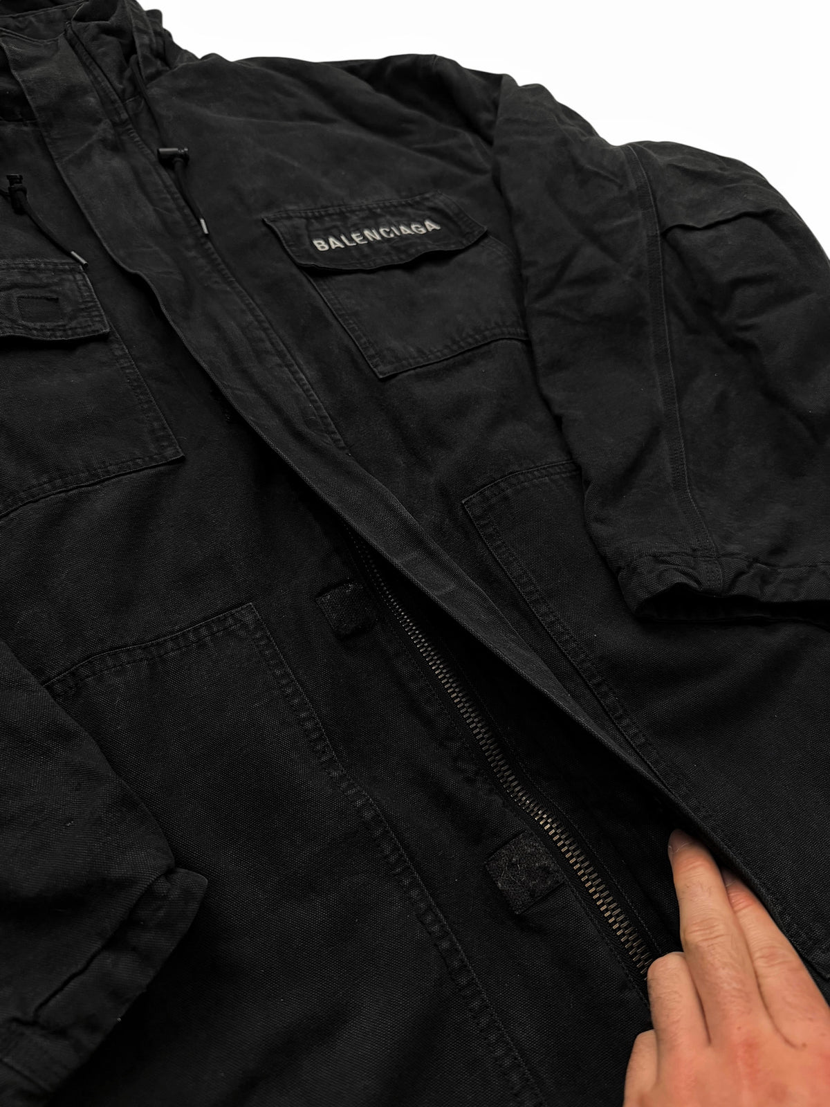Persona Washed Denim Maxi Parka