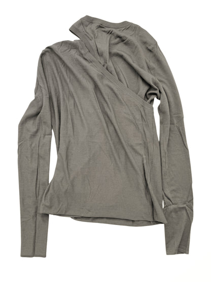 Virgin Wool Knit Banana Sweater