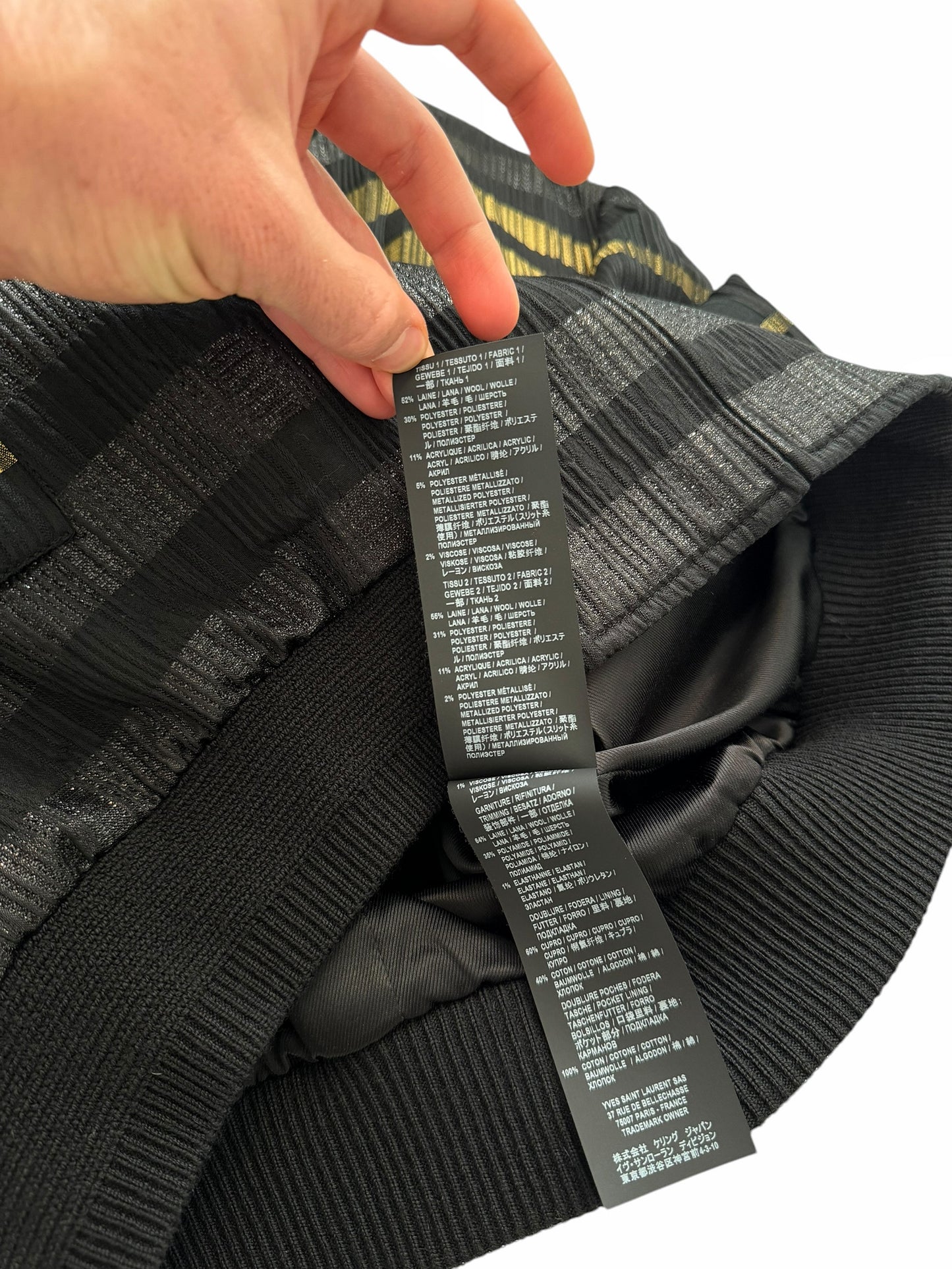 2019 Gold Metallic Stripe Teddy Varsity