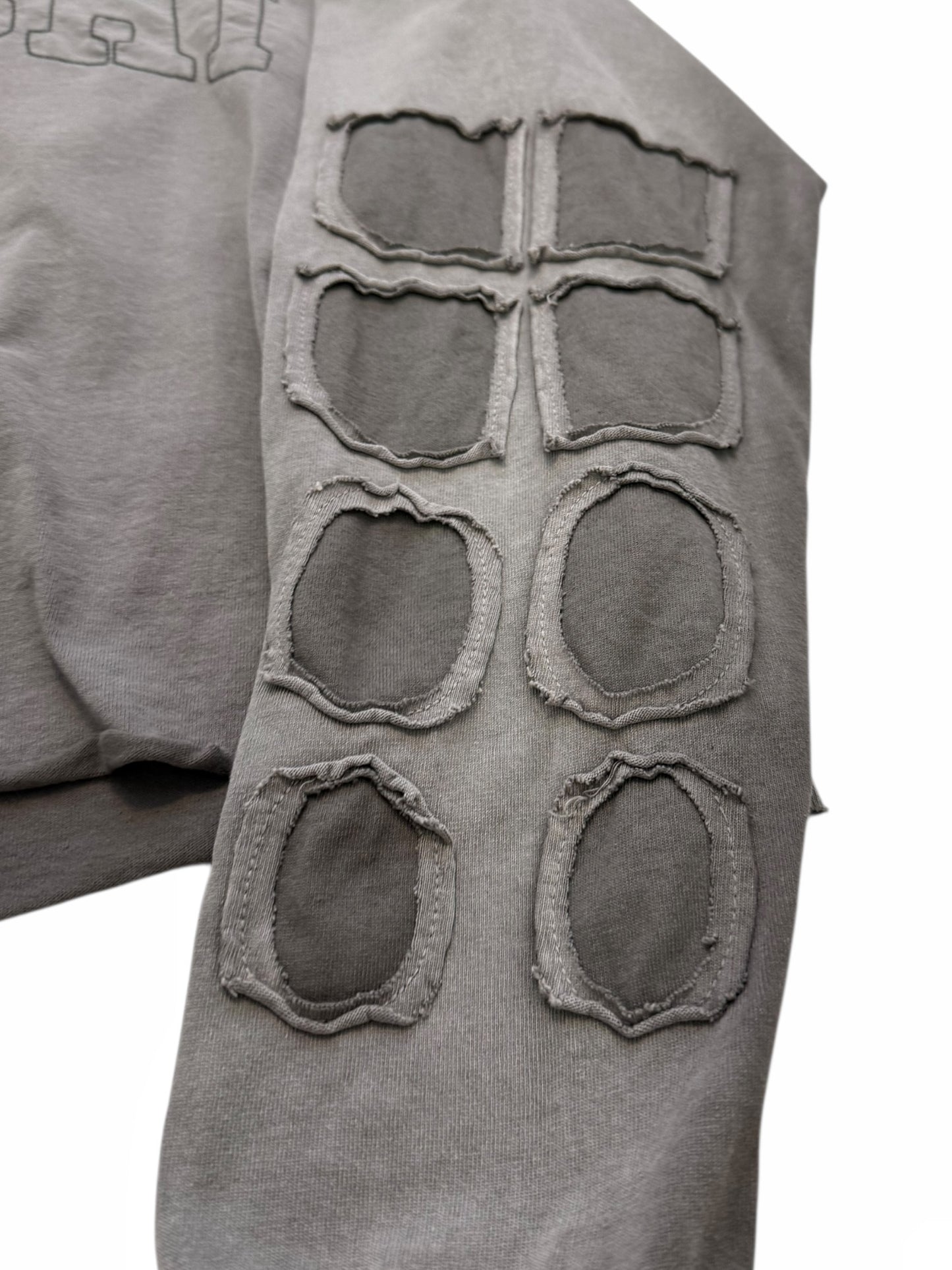 Oversized Washed Distressed Collegiate Longsleeve