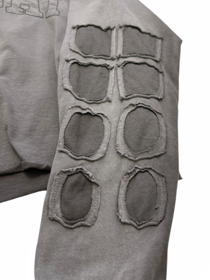 Oversized Washed Distressed Collegiate Longsleeve