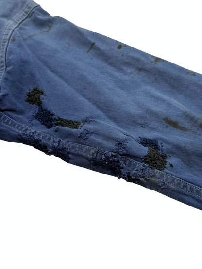 1930’s Distressed Repaired Indigo French Workwear Chore Jacket