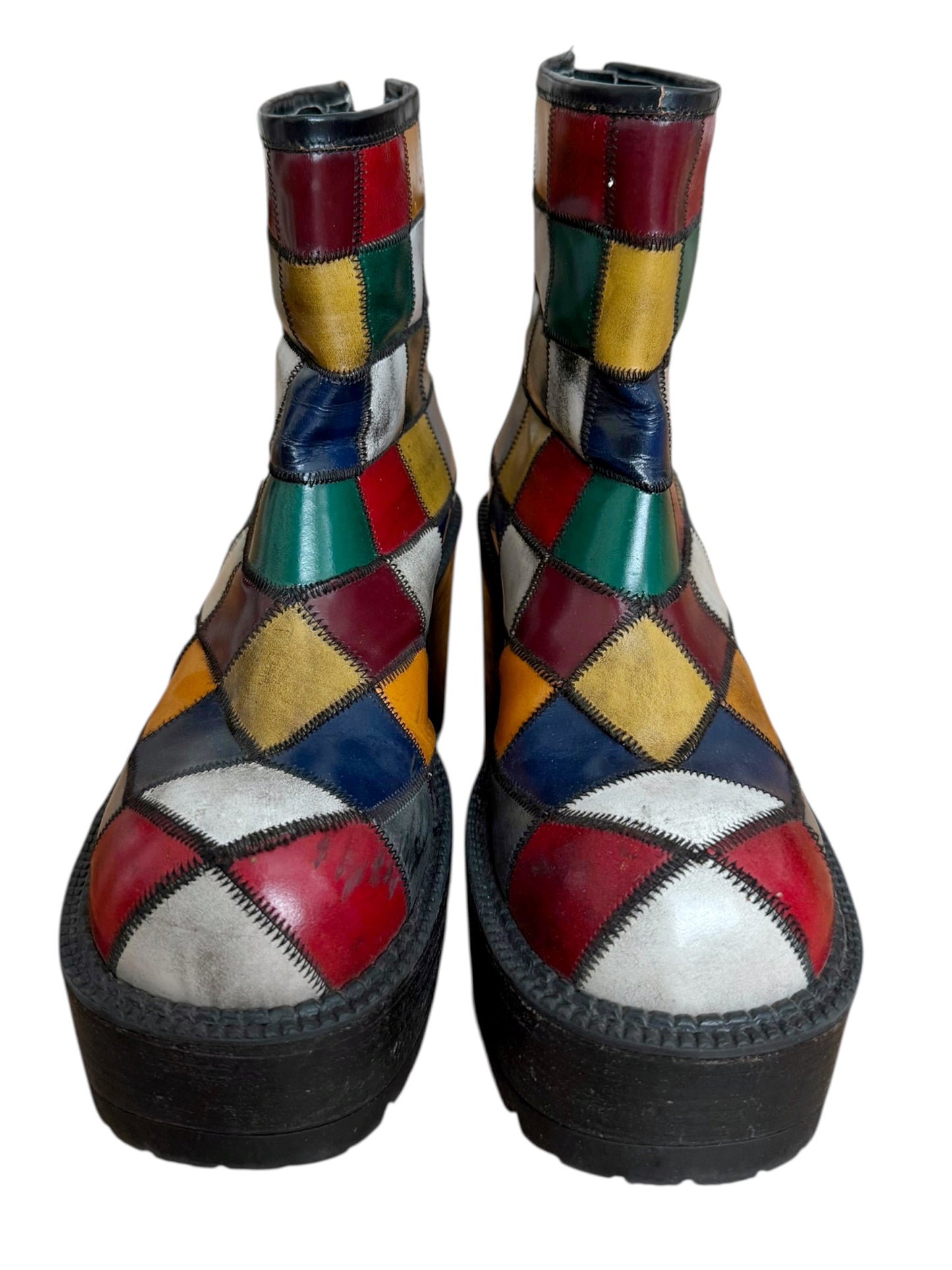 Art Deco Patch Platform Heels