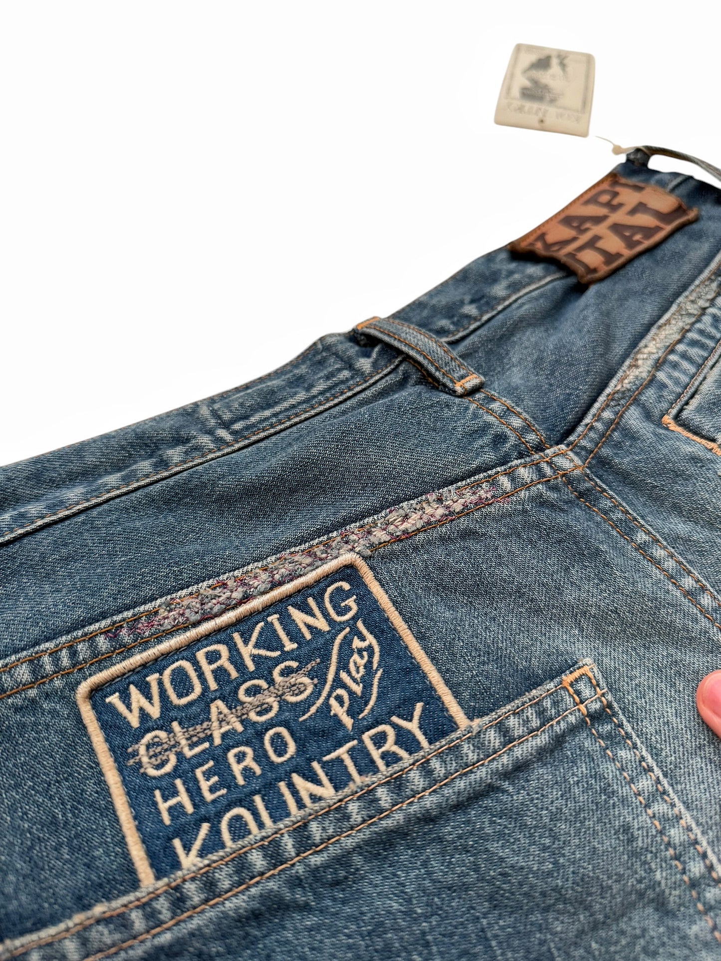 Katsuragi Boro Patchwork Kountry Baggy Denim