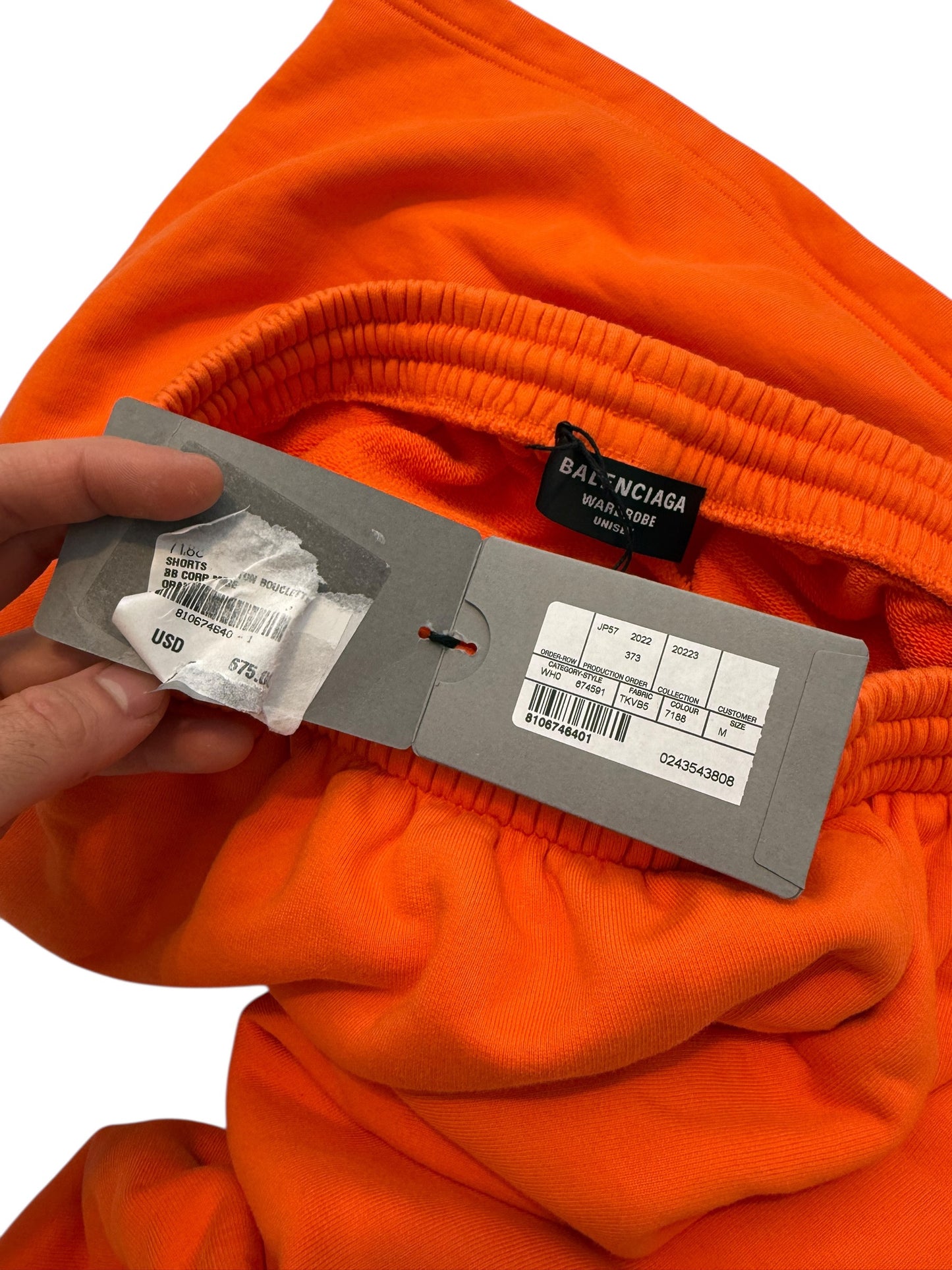 Baggy Orange Logo Shorts