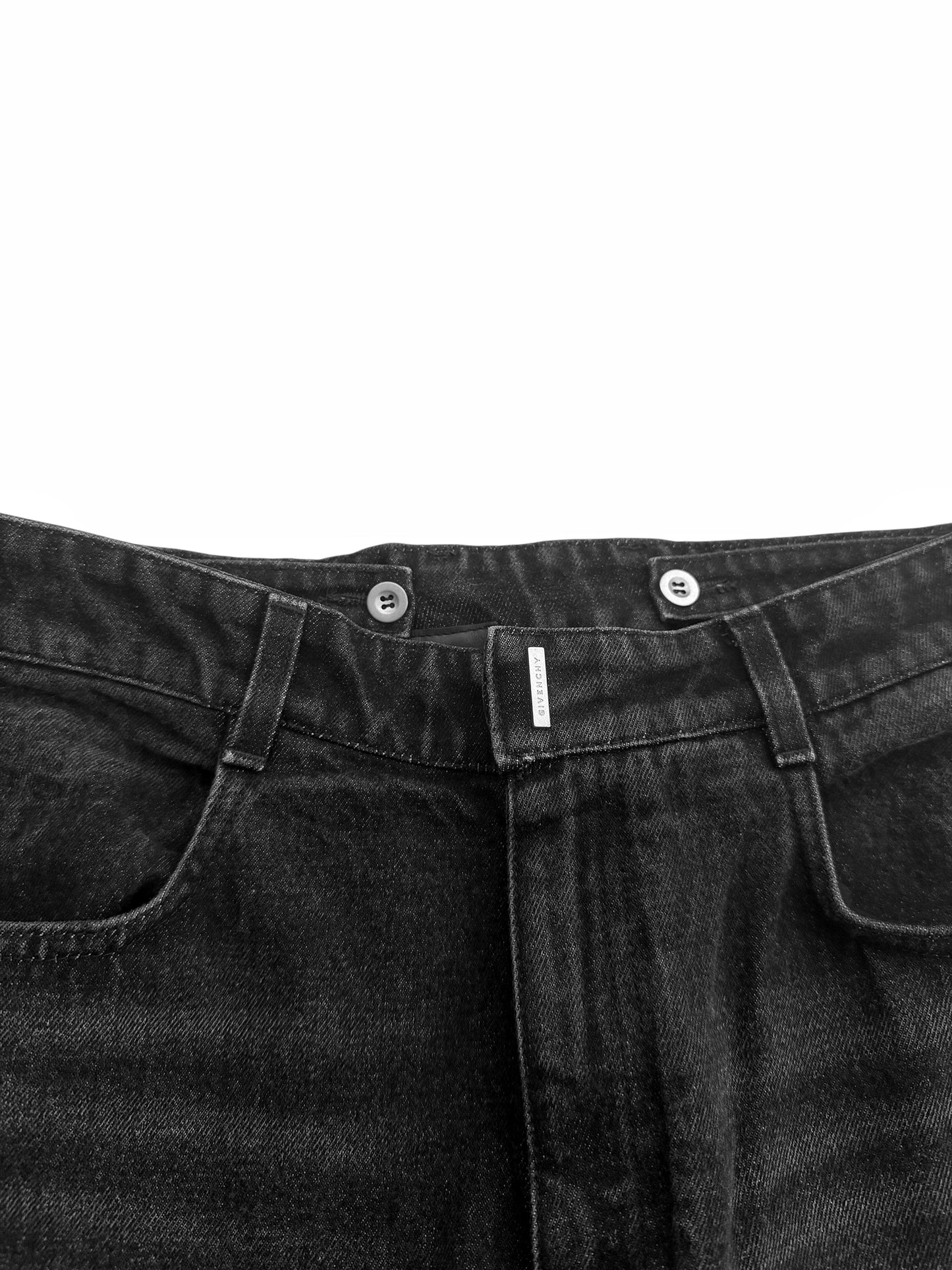 Baggy 4G Embroidered Logo Denim Cargo