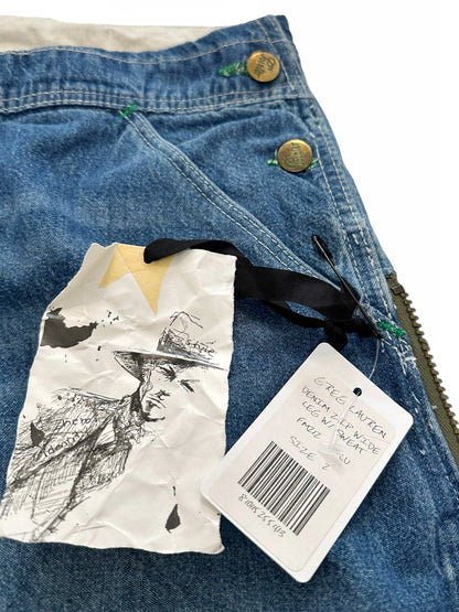 Vintage Reconstructed Layer Baggy Zip Denims