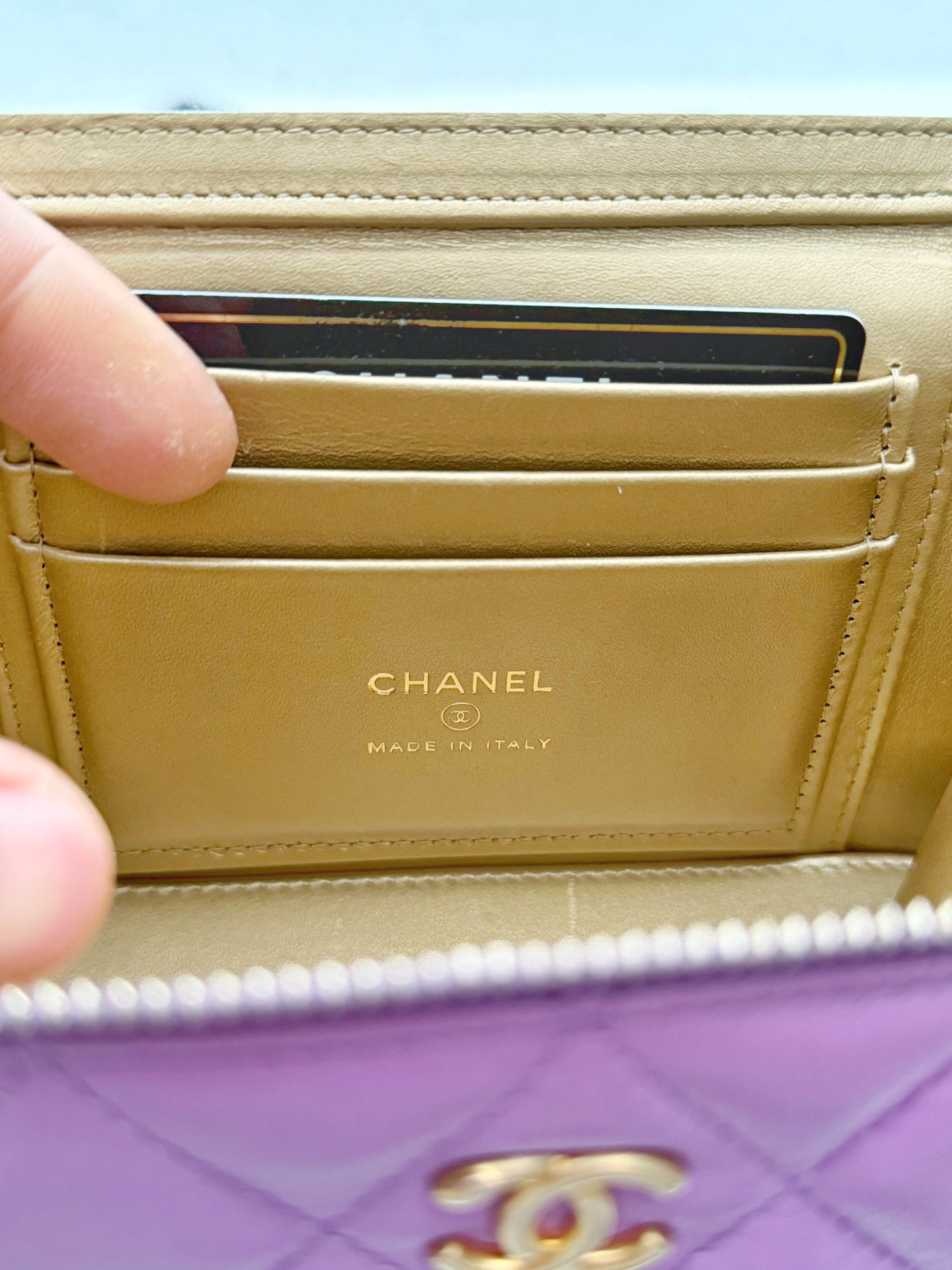 2022 Sheepskin Pink Pearl Chain Square Bag