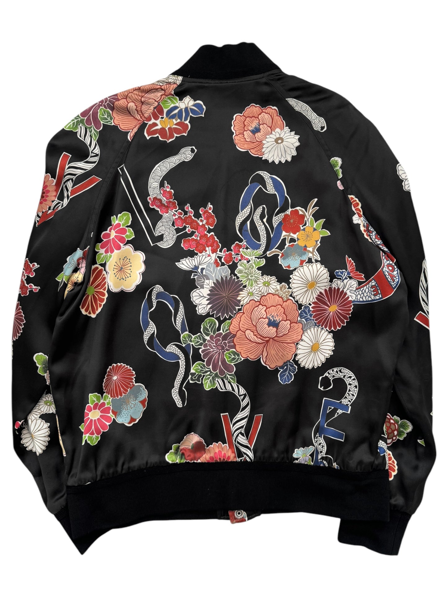 Satin Souvenir Floral Teddy Bomber