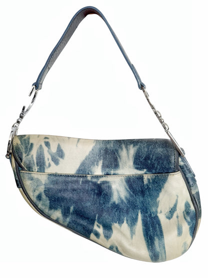 2000’s Galliano Tie Dye “Denim” Leather Saddle Bag