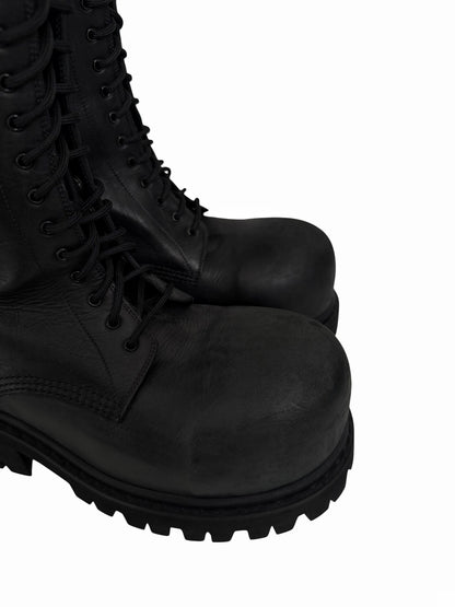Runway Version High Stomper Leather Boot
