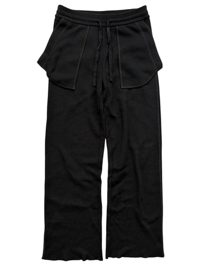 Reverse Pocket Contrast Knit Pants