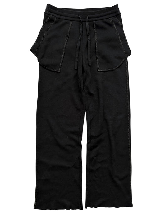 Reverse Pocket Contrast Knit Pants