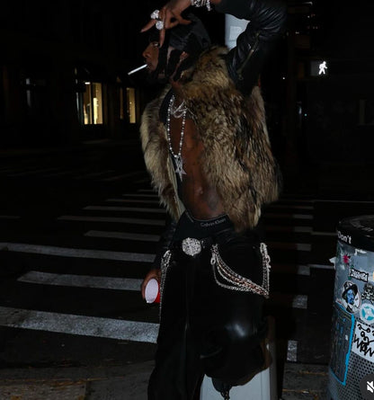 FW10 Decarnin Raccoon Fur Vest