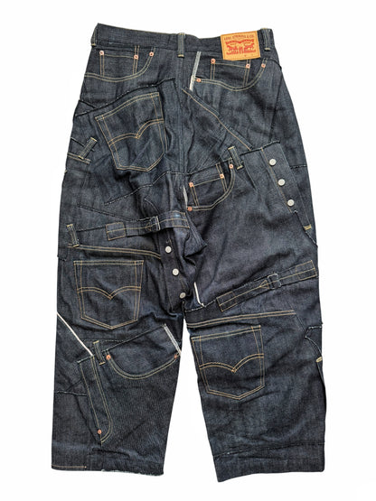 Levis 2024 Runway Patchwork Reconstructed Jeans