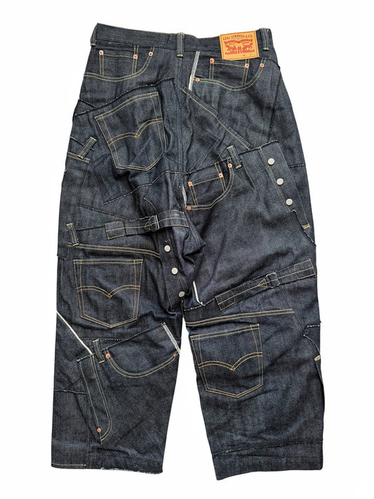 Levis 2024 Runway Patchwork Reconstructed Jeans