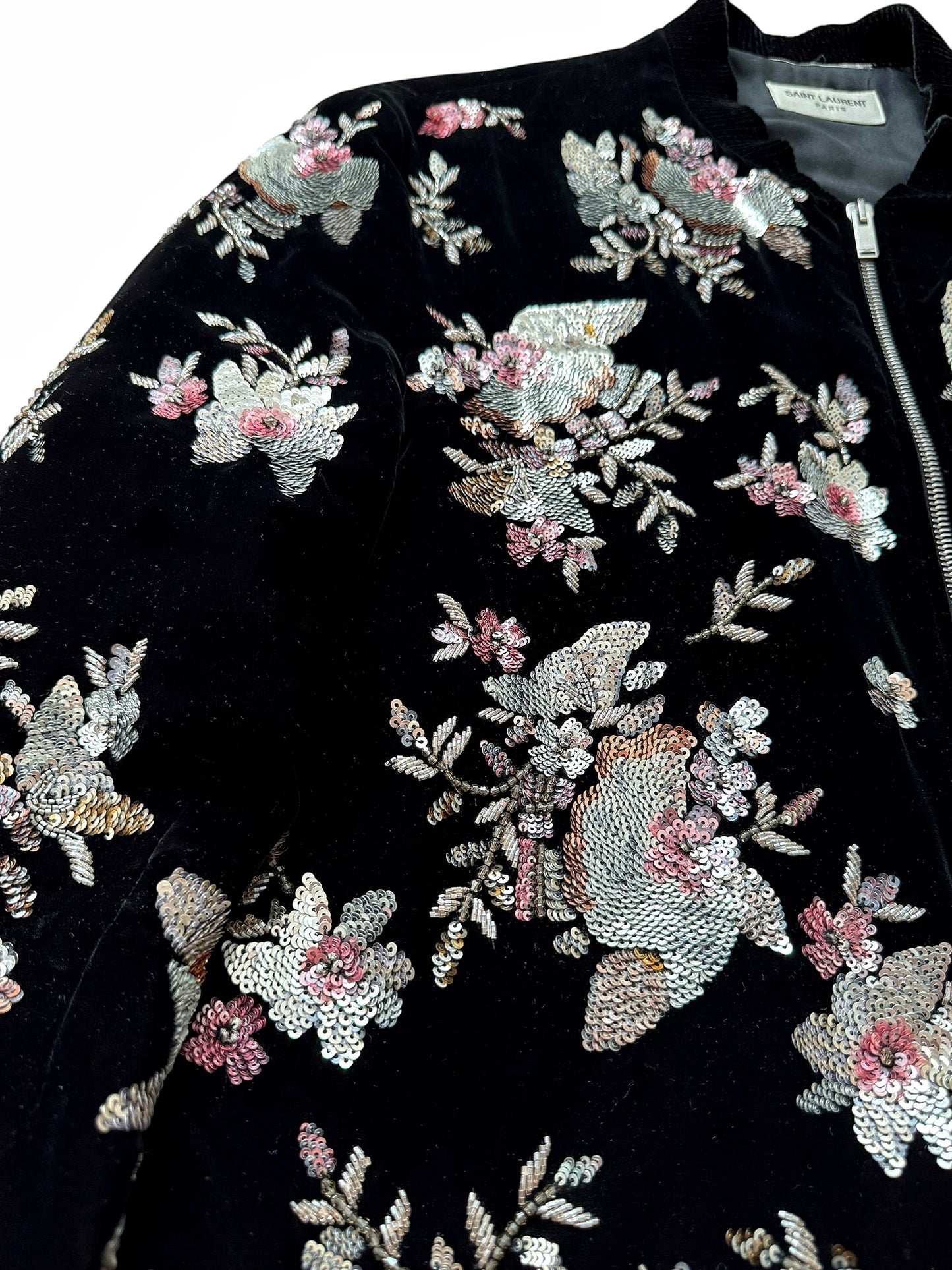 2019 Runway Velvet Sequin Teddy Bomber Jacket