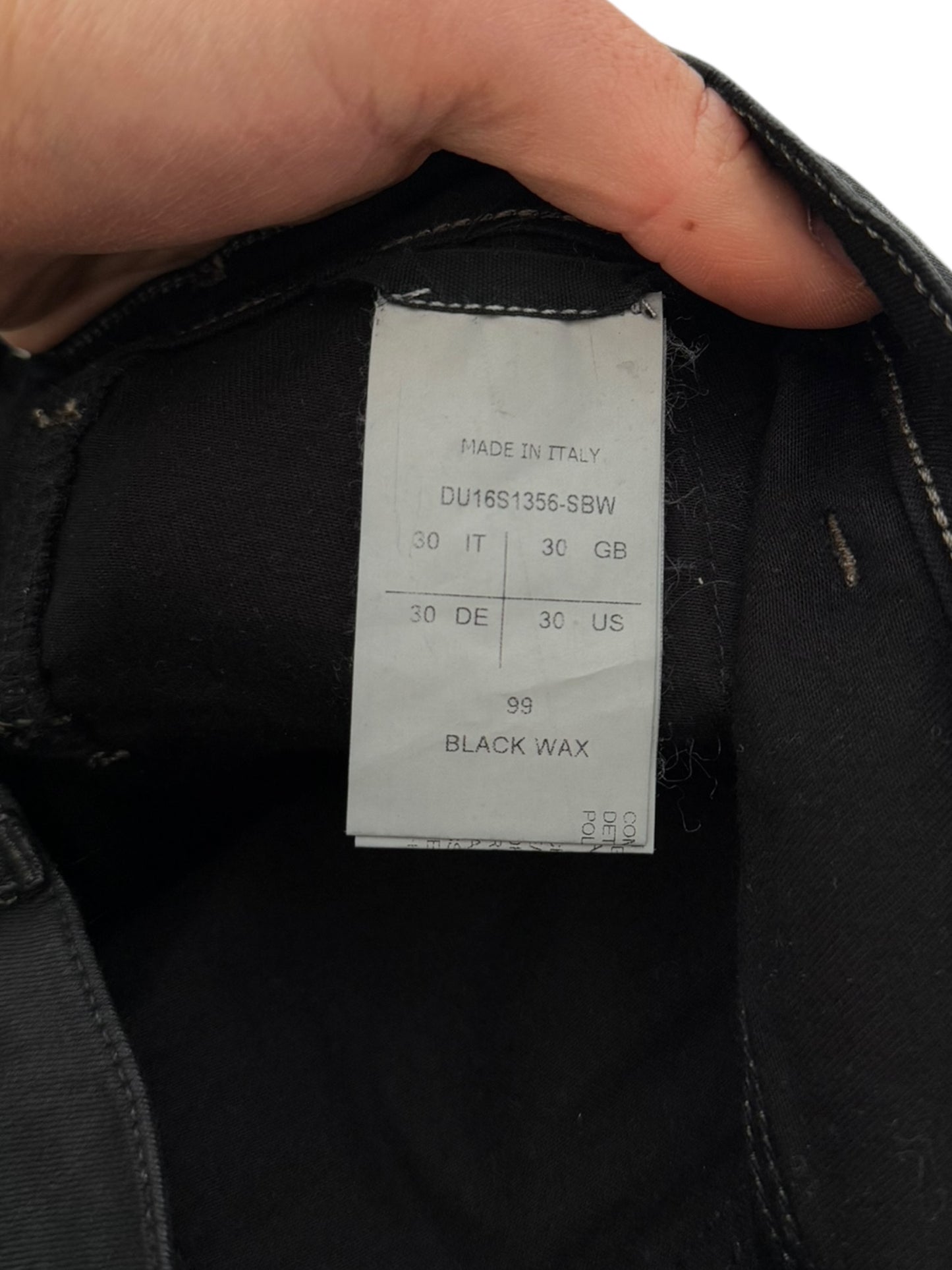 Black Waxed Memphis Biker Denim