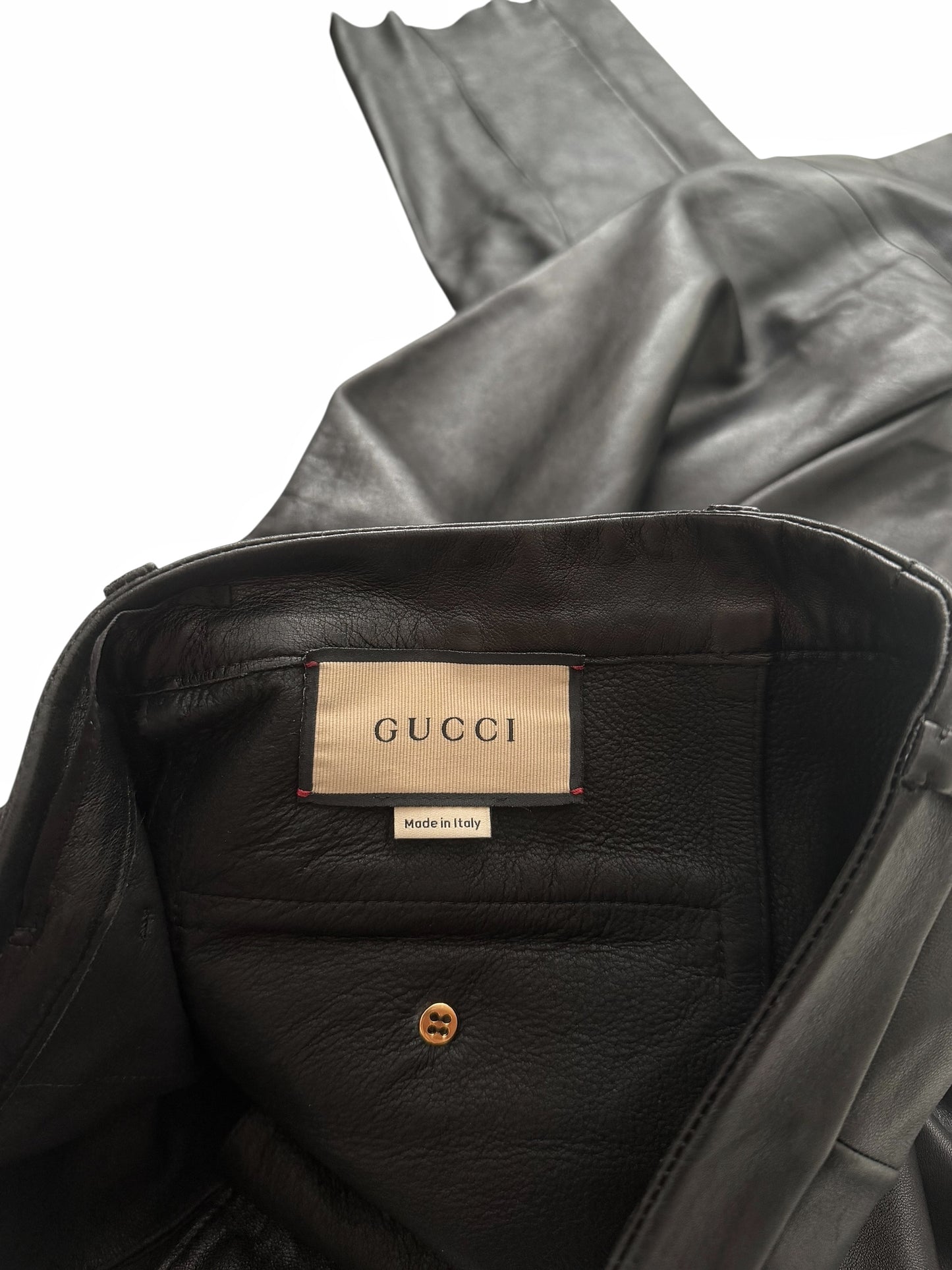 Lambskin Leather Pleated Trouser Pant