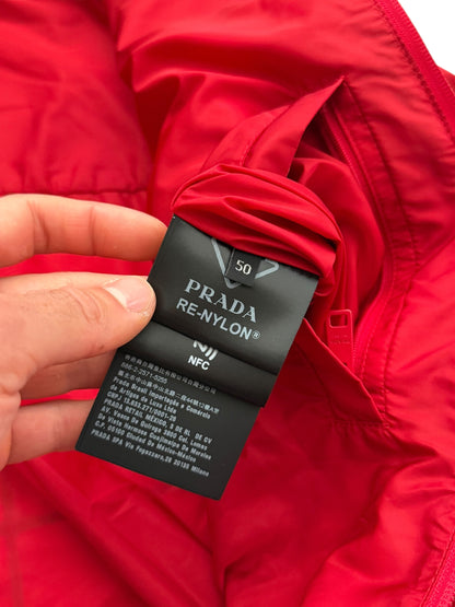 Red Re-Nylon Logo Windbreaker Zip Up