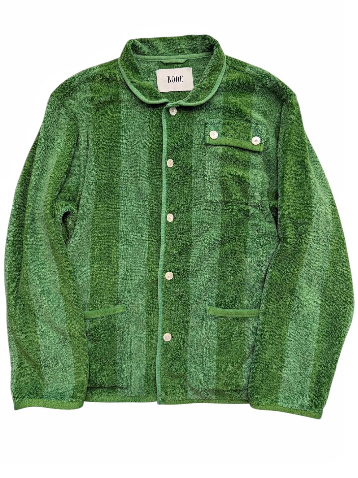 Green Chenille Towel Jacket