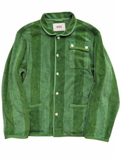 Green Chenille Towel Jacket