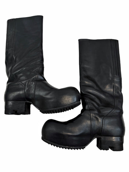 High Ballast Leather Boot (Black)