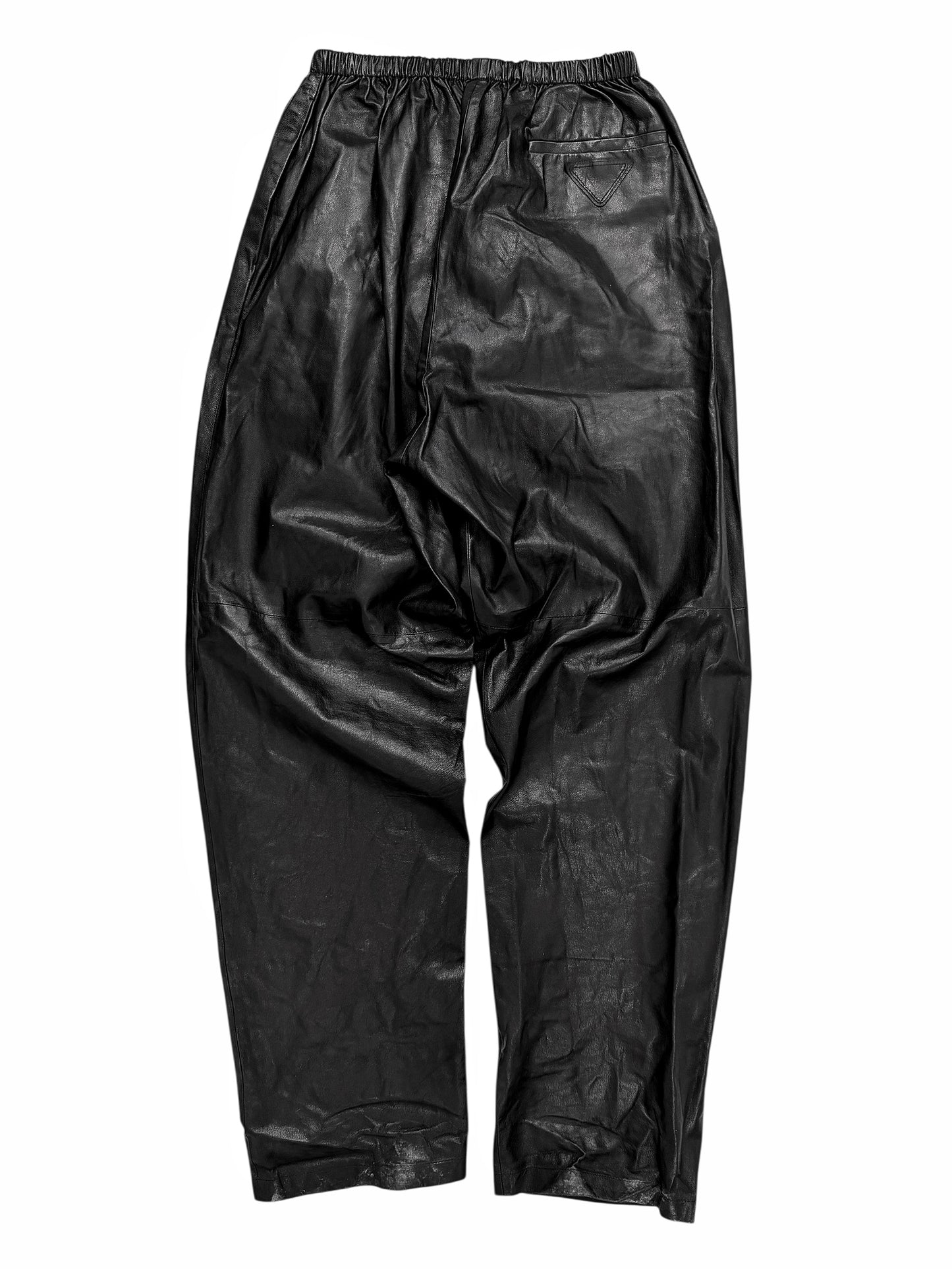 2022 Goat Leather Baggy Pants