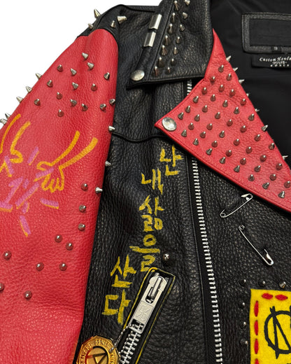 1/1 2018 Hand Customized Leather Punk Hope x Dream Future Jacket
