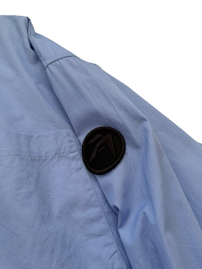 Cropped Poplin Blue Shirt