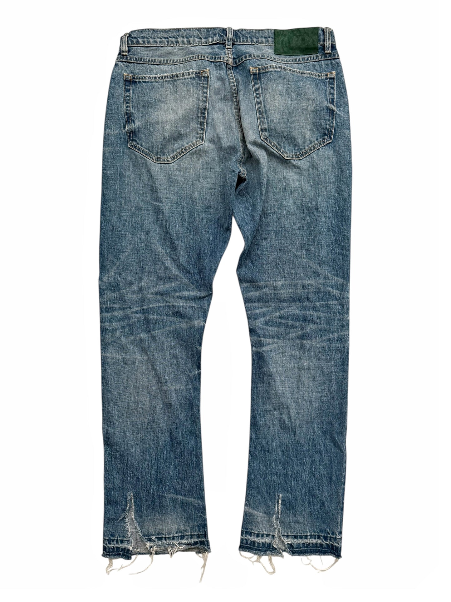 Distressed Blue Denim Jeans