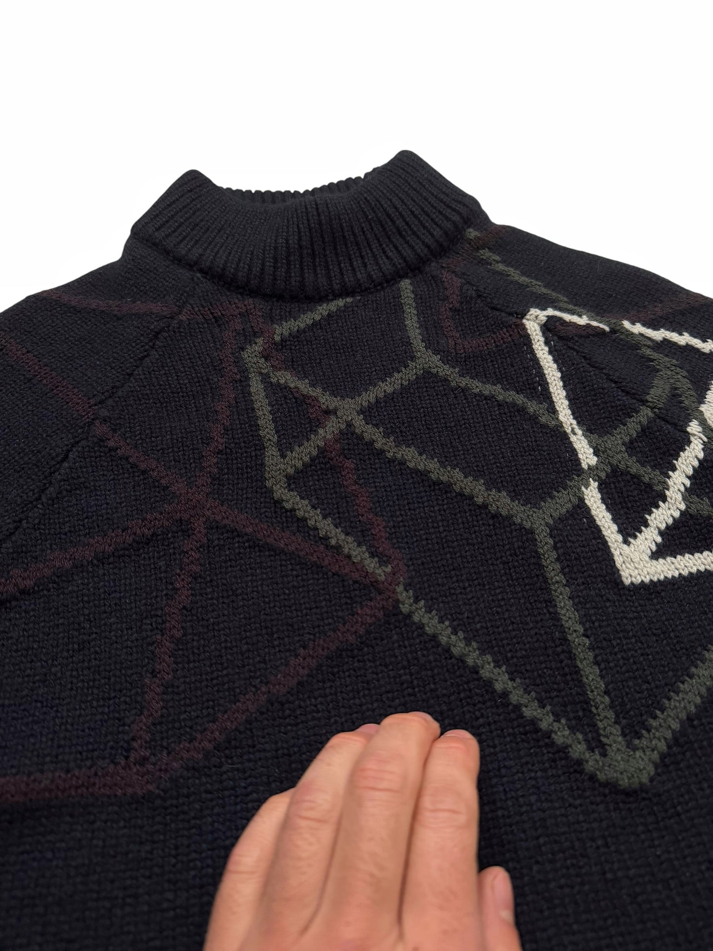 FW19 Cashmere Abstract Turtleneck Sweater