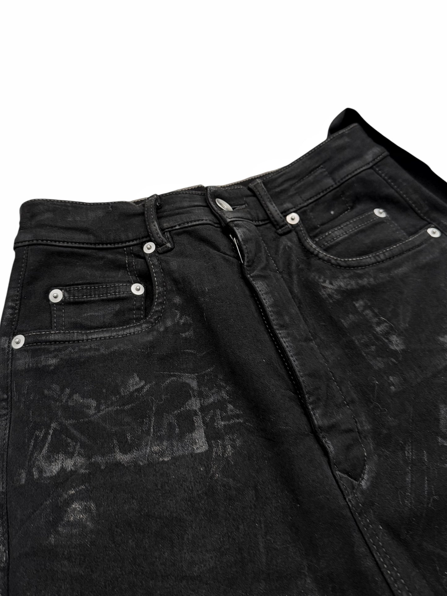 Waxed Foil Bolan Bootcut Flare Denim